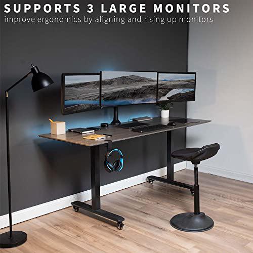 Triple 23 to 32 inch LED LCD Computer Monitor Desk Mount VESA Stand, Heavy Duty. Picture 2
