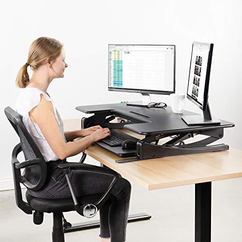 42 inch Height Adjustable Stand Up Desk Converter, V Series. Picture 2