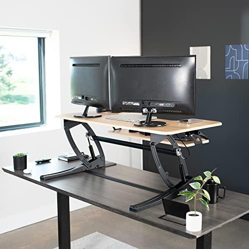 36 inch Height Adjustable Stand Up Desk Converter, V Series. Picture 6