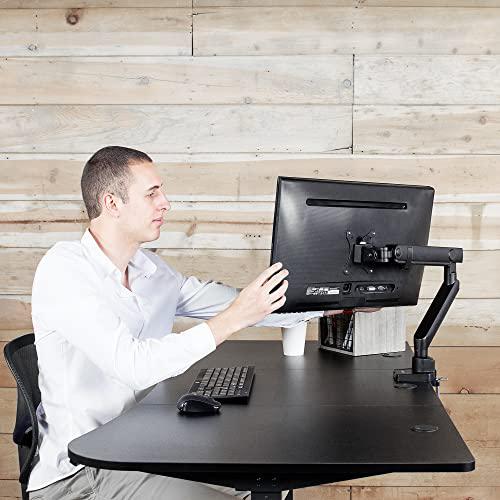 Premium Aluminum Full Motion Single Monitor Desk Mount Stand. Picture 4