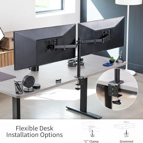 Dual Ultrawide Monitor Desk Mount, Heavy Duty Fully Adjustable Steel Stand. Picture 5