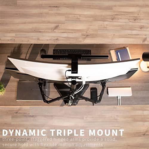 Triple LCD LED Computer Monitor Desk Stand, Free Standing Heavy Duty. Picture 7