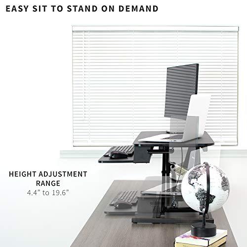 Height Adjustable 32 inch Stand Up Desk Converter. Picture 4