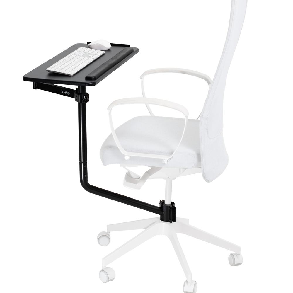 Office Chair Mounted 26 x 12 Inch Keyboard and Mouse Tray, Ergonomic Tilt. Picture 1