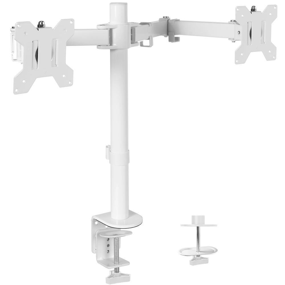 Dual Monitor Desk Mount, Heavy Duty Fully Adjustable Steel Stand. Picture 1