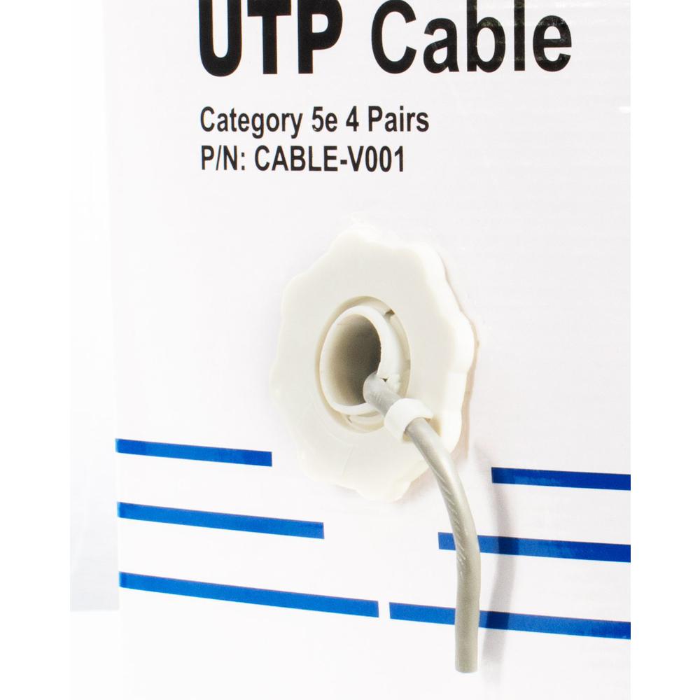 Gray 1,000ft Bulk Cat5e, CCA Ethernet Cable, 24 AWG, UTP Pull Box, Cat-5e Wire. Picture 4