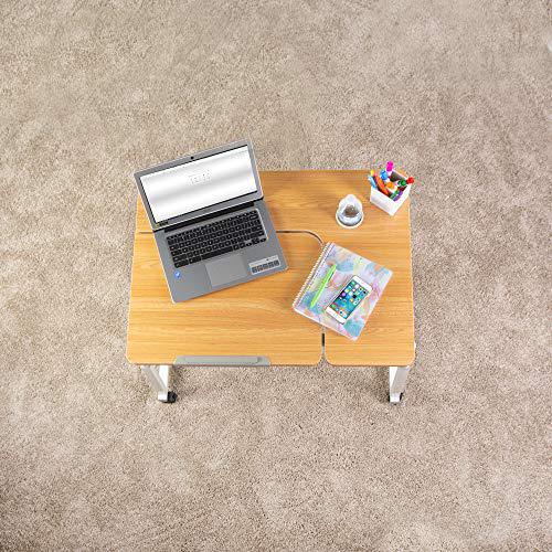 Height and Length Adjustable Mobile Desk for Kids and Adults, Tilting Table Top. Picture 9