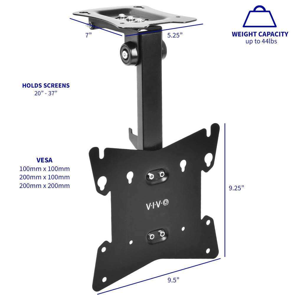 Black Manual Flip Down Mount Folding Pitched Roof Ceiling Mounting. Picture 2
