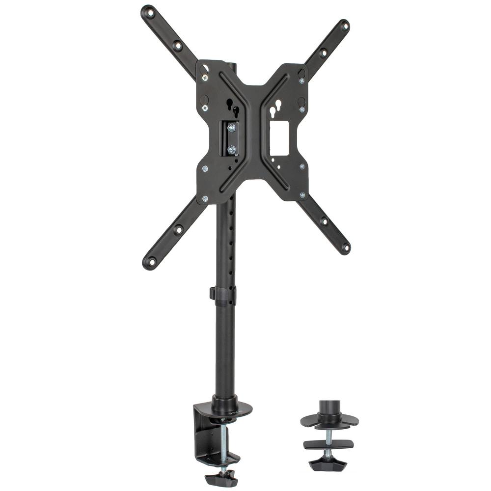 Black Ultra Wide Screen TV Desk Mount for up to 55 inch Screens. Picture 1
