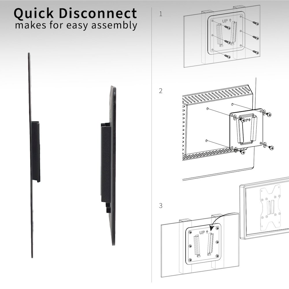 Large TV Mount, Max VESA 400x400, Holds up to 44 lbs. Picture 4