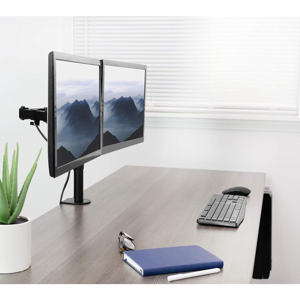 Dual 13 to 30 inch LCD Monitor Desk Mount, Fully Adjustable Stand. Picture 2