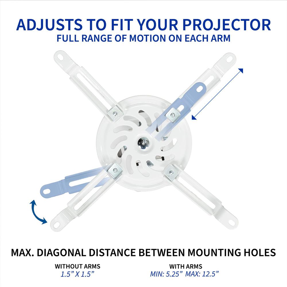 Universal Extending Ceiling Projector Mount, Height Adjustable Projection. Picture 4