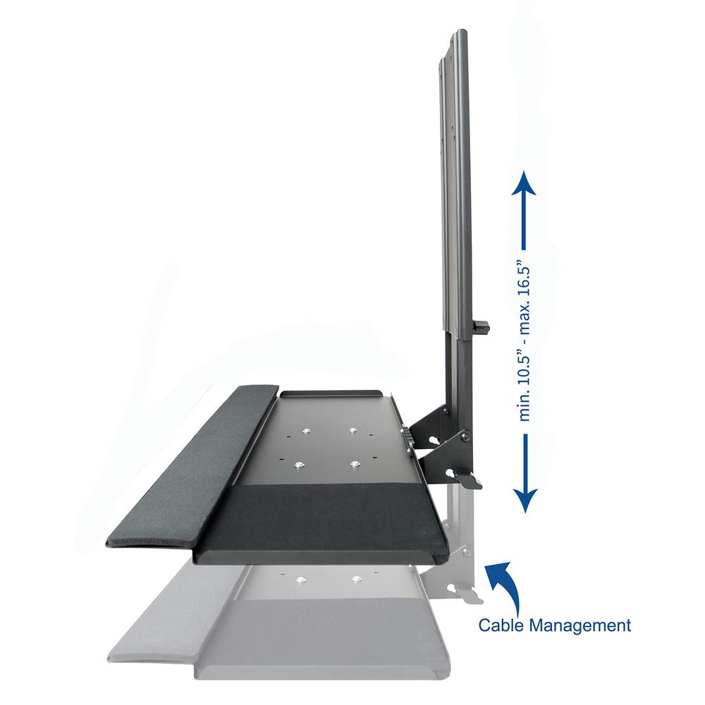 Computer Keyboard and Mouse Platform Tray, Adjustable VESA Mount Attachment. Picture 3