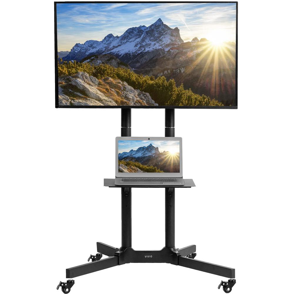 Mobile TV Cart for 32 to 83 inch Screens up to 110 lbs, LCD LED OLED 4K Smart. Picture 1