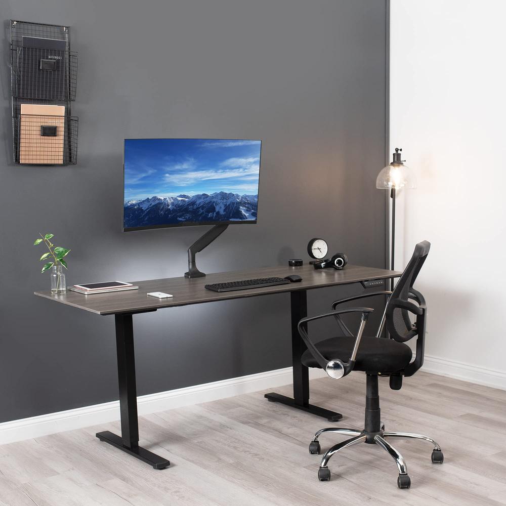 Premium Aluminum Height Adjustable Single Monitor Articulating Desk Mount. Picture 8