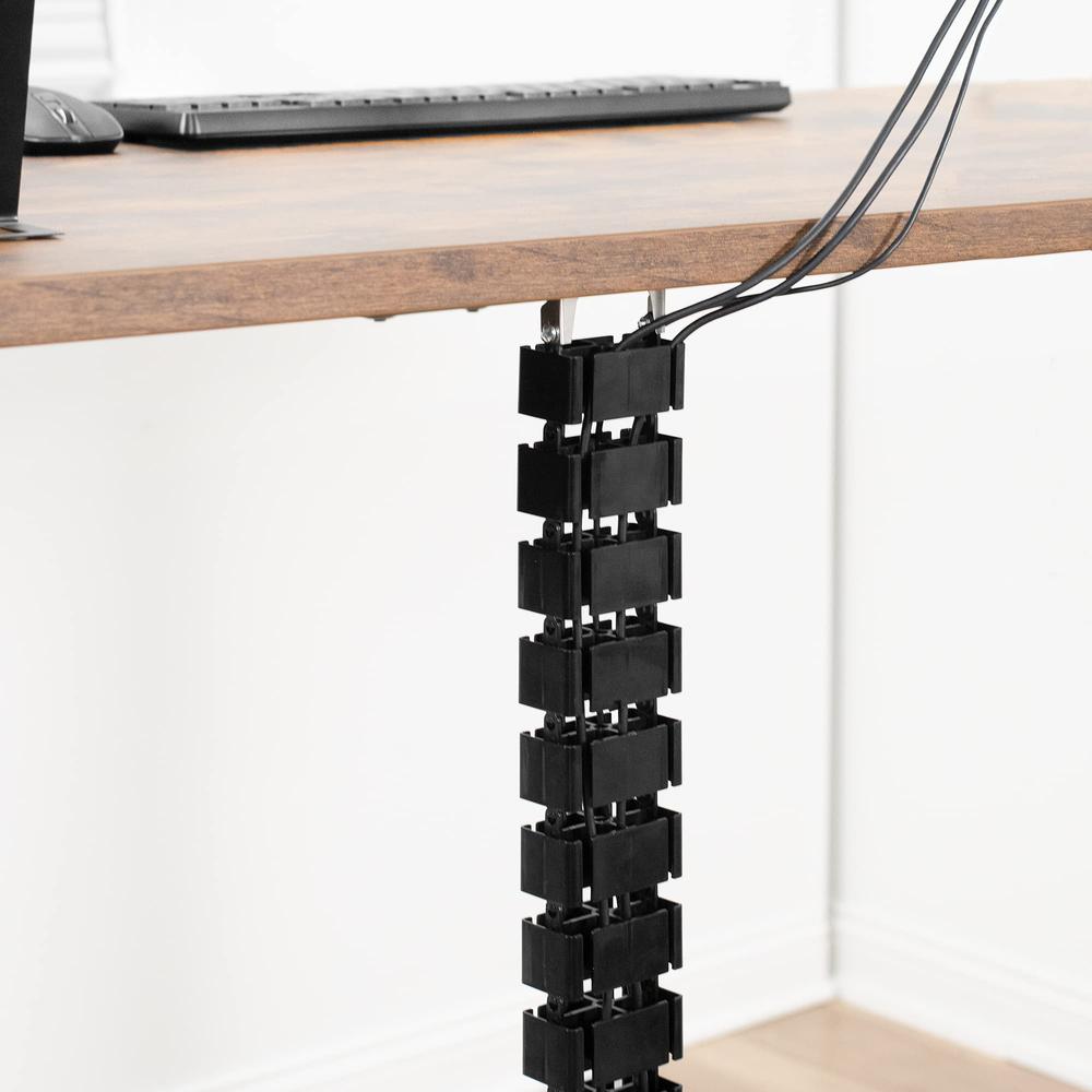 Vertebrae Cable Management Kit, Height Adjustable Desk Quad Entry Wire Organizer. Picture 8