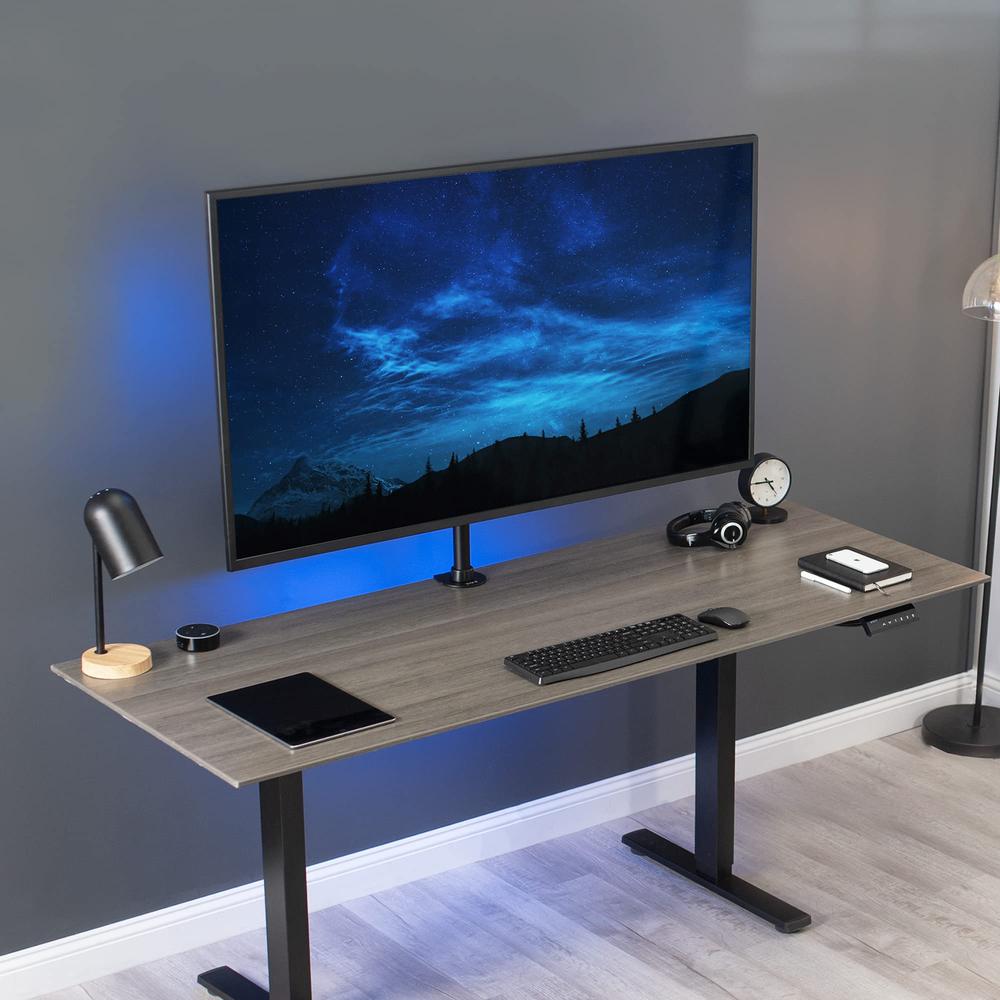 Black Ultra Wide Screen TV Desk Mount for up to 55 inch Screens. Picture 4