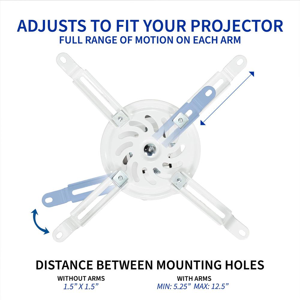 Universal Adjustable Ceiling Projector Mount for Regular and Mini Projectors. Picture 4