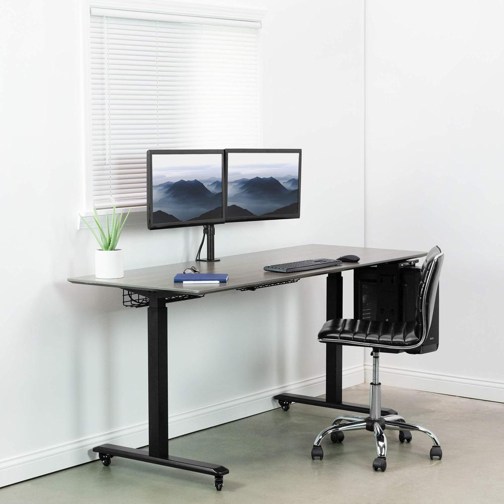 Dual 13 to 30 inch LCD Monitor Desk Mount, Fully Adjustable Stand. Picture 9