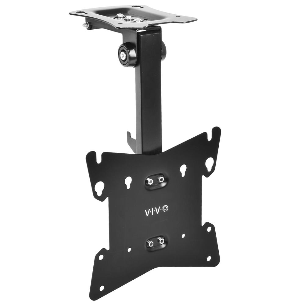 Black Manual Flip Down Mount Folding Pitched Roof Ceiling Mounting. Picture 1