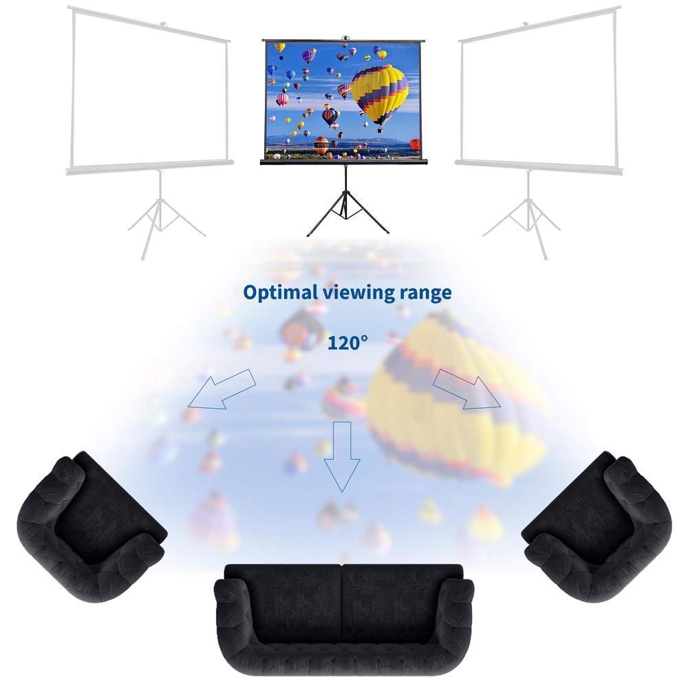 100 inch Portable Indoor Outdoor Projector Screen, 100 Inch Diagonal Projection. Picture 3