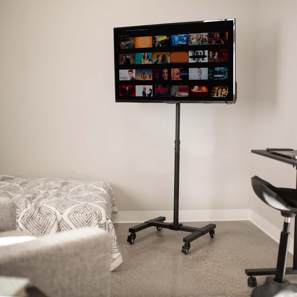 Mobile TV Cart for 13 to 50 inch Screens up to 44 lbs, LCD OLED 4K Smart Flat. Picture 2