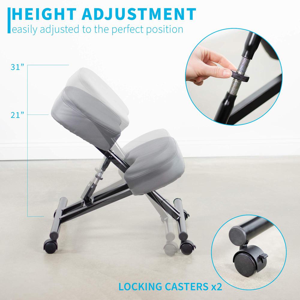 DRAGONN by Ergonomic Kneeling Chair, Adjustable Stool for Home and Office. Picture 7