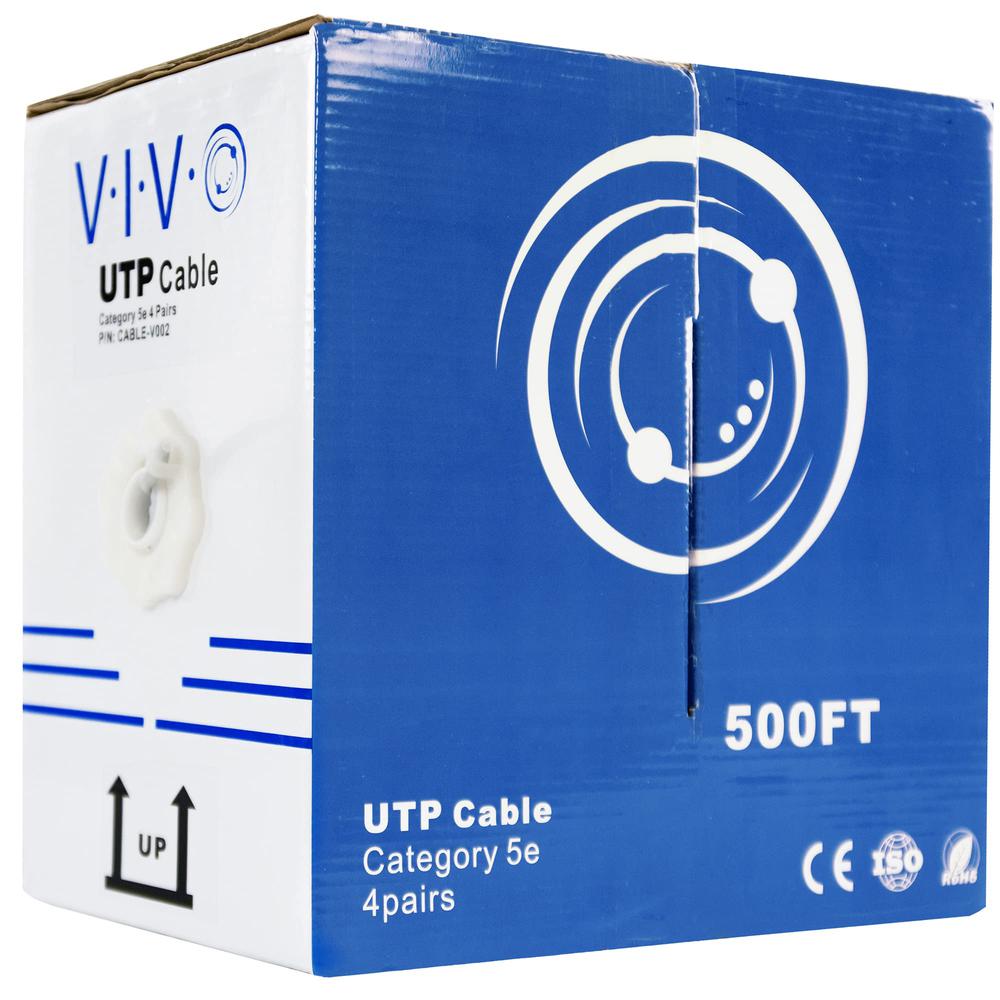 500 ft Bulk Cat5e Ethernet Cable CABLE-V002 Wire UTP Pull Box Grey, Modem. Picture 1