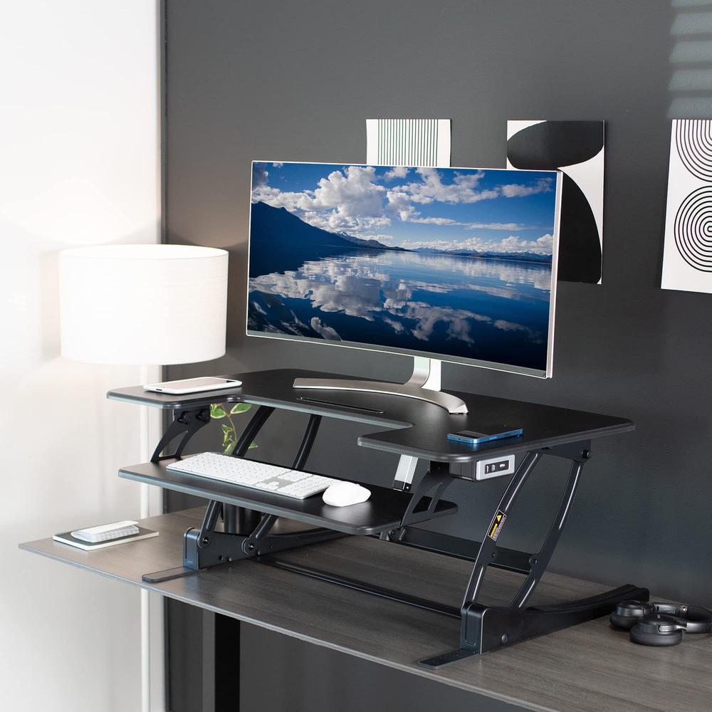42 inch Electric Height Adjustable Stand Up Desk Converter, VE Series. Picture 6