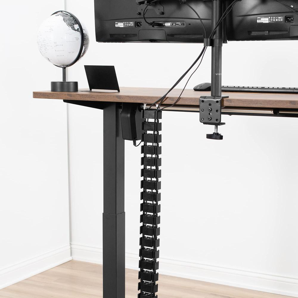 Vertebrae Cable Management Kit, Height Adjustable Desk Quad Entry Wire Organizer. Picture 5