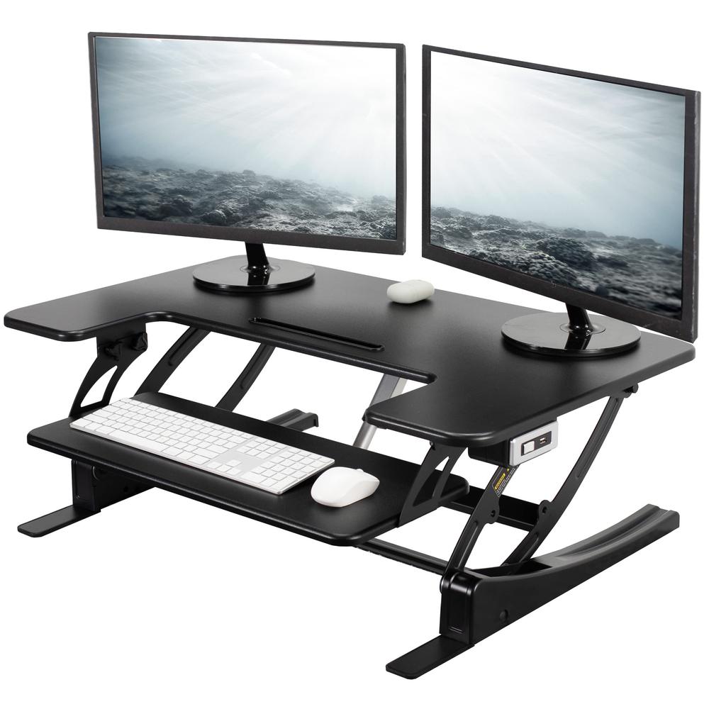 36 inch Electric Height Adjustable Stand Up Desk Converter, VE Series. Picture 1