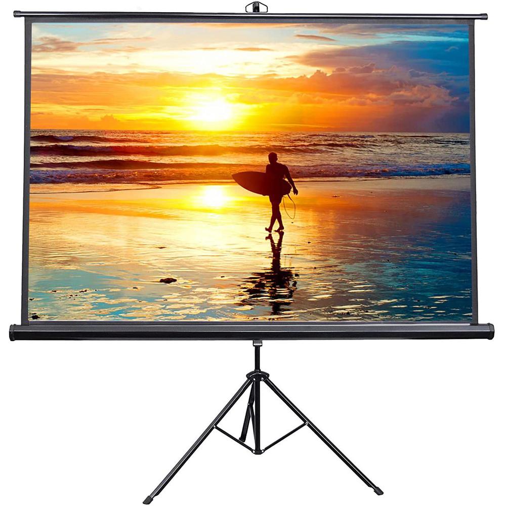 100 inch Portable Indoor Outdoor Projector Screen, 100 Inch Diagonal Projection. Picture 1