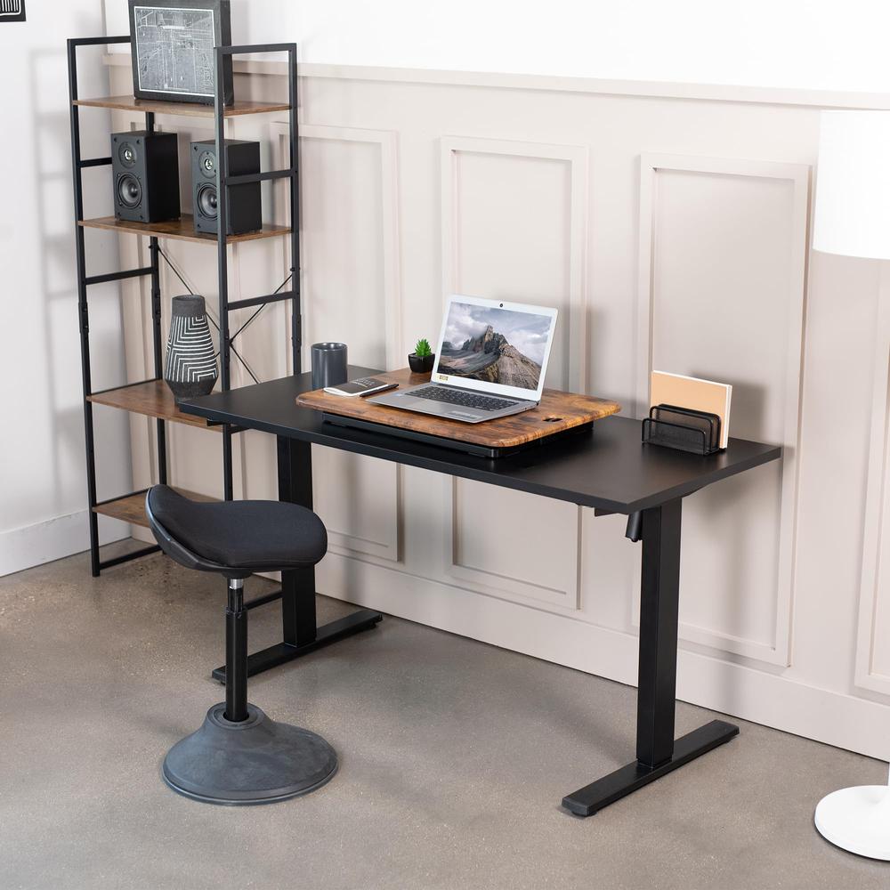 Ultra-Slim Single Top Height Adjustable Standing Desk Riser. Picture 6