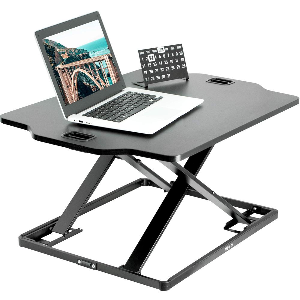 Single Top Height Adjustable 27 inch Standing Desk Converter. Picture 1
