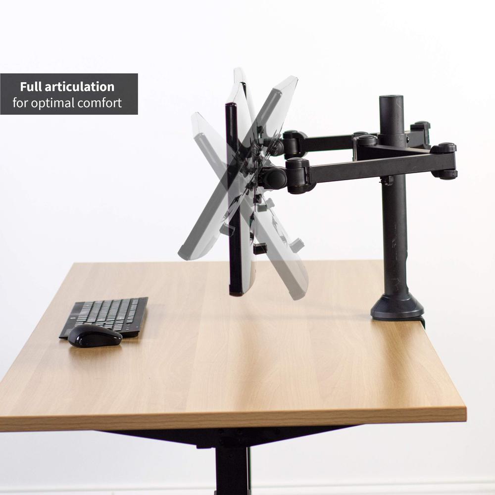 Dual Computer Monitor Desk Mount, Fully Adjustable VESA Stand. Picture 4