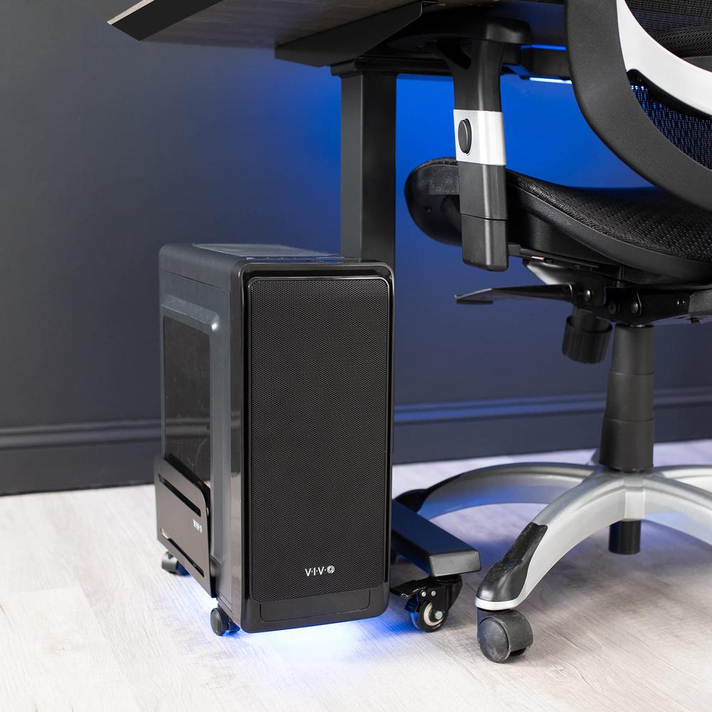 Computer Tower Desktop ATX-Case, CPU Steel Rolling Stand, 4.7 to 8.2 inch Wide. Picture 8