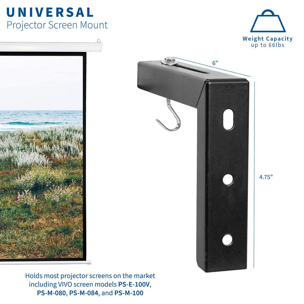 Universal Wall Hanging 6 inch Adjustable L-Bracket Mount Plate Kit. Picture 2