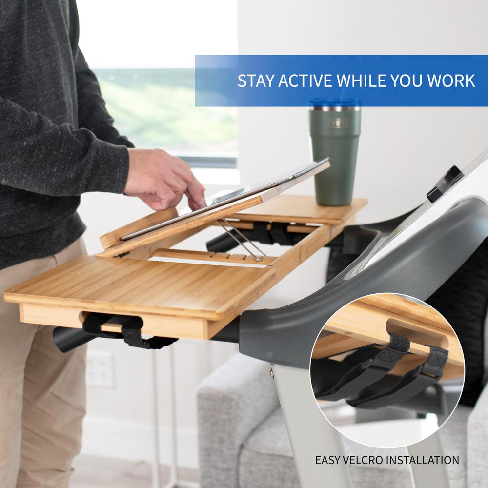 Universal Bamboo Treadmill Desk, Ergonomic Tilting Platform. Picture 5