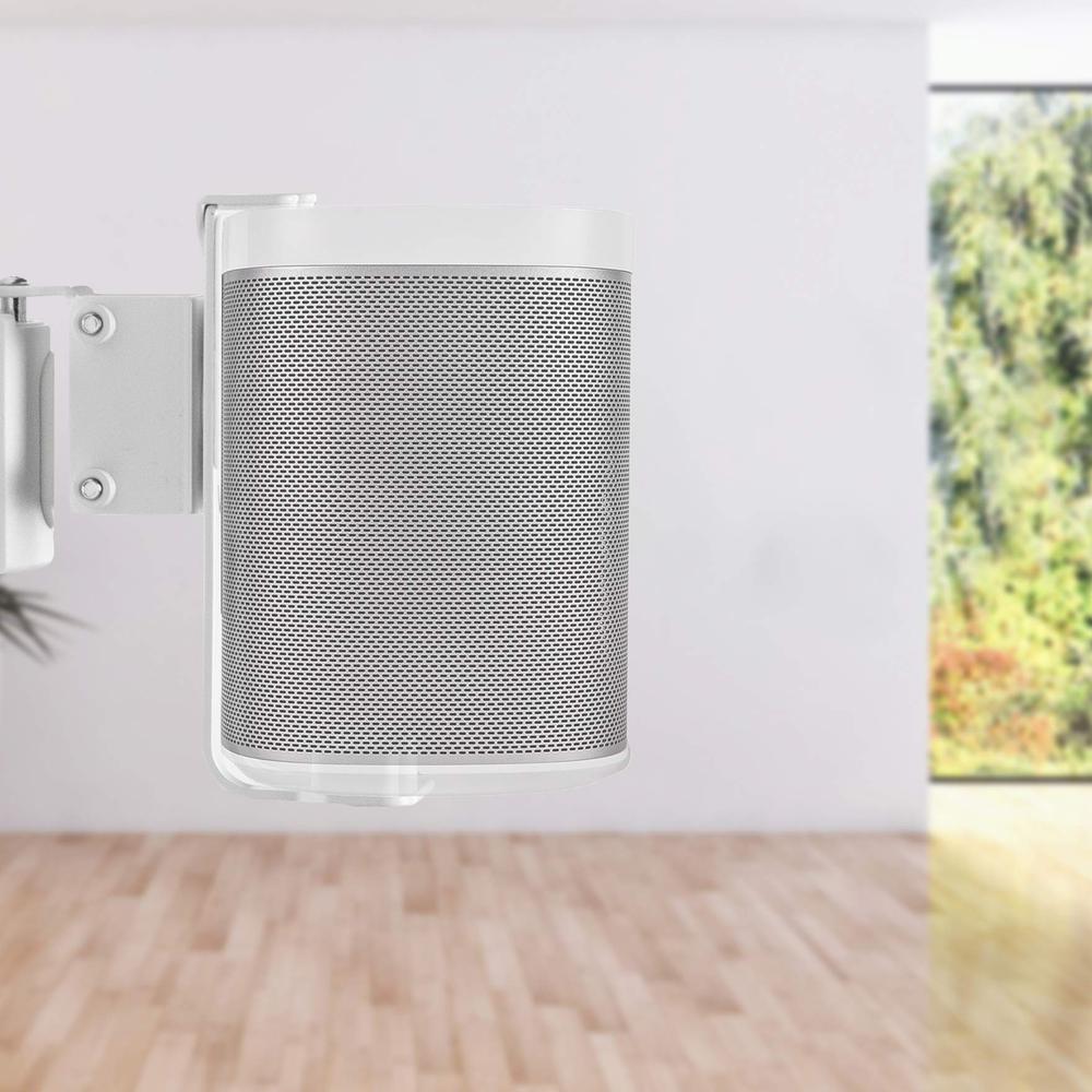White Dual Wall Mount Brackets Designed for Sonos One, SL, and Play. Picture 9