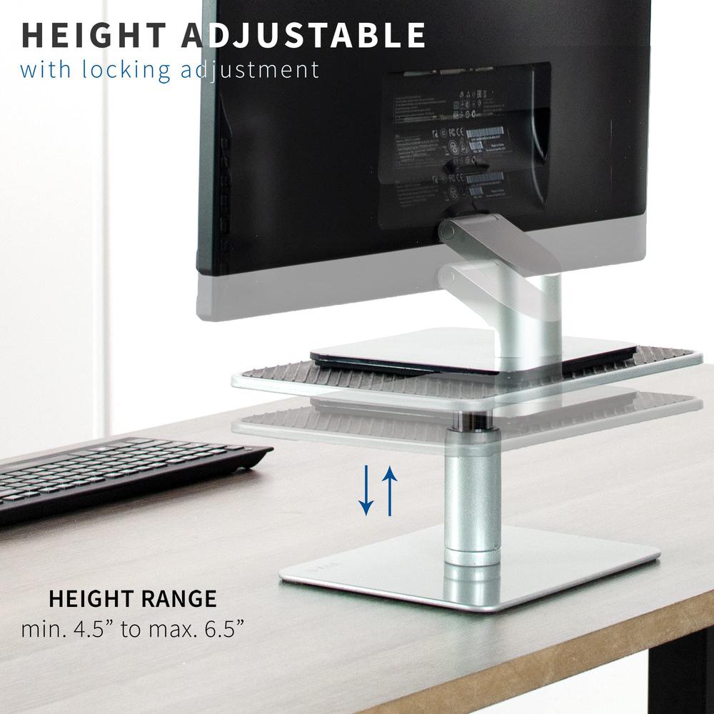 Universal Height Adjustable Ergonomic Computer Monitor and Laptop Riser Tabletop. Picture 3