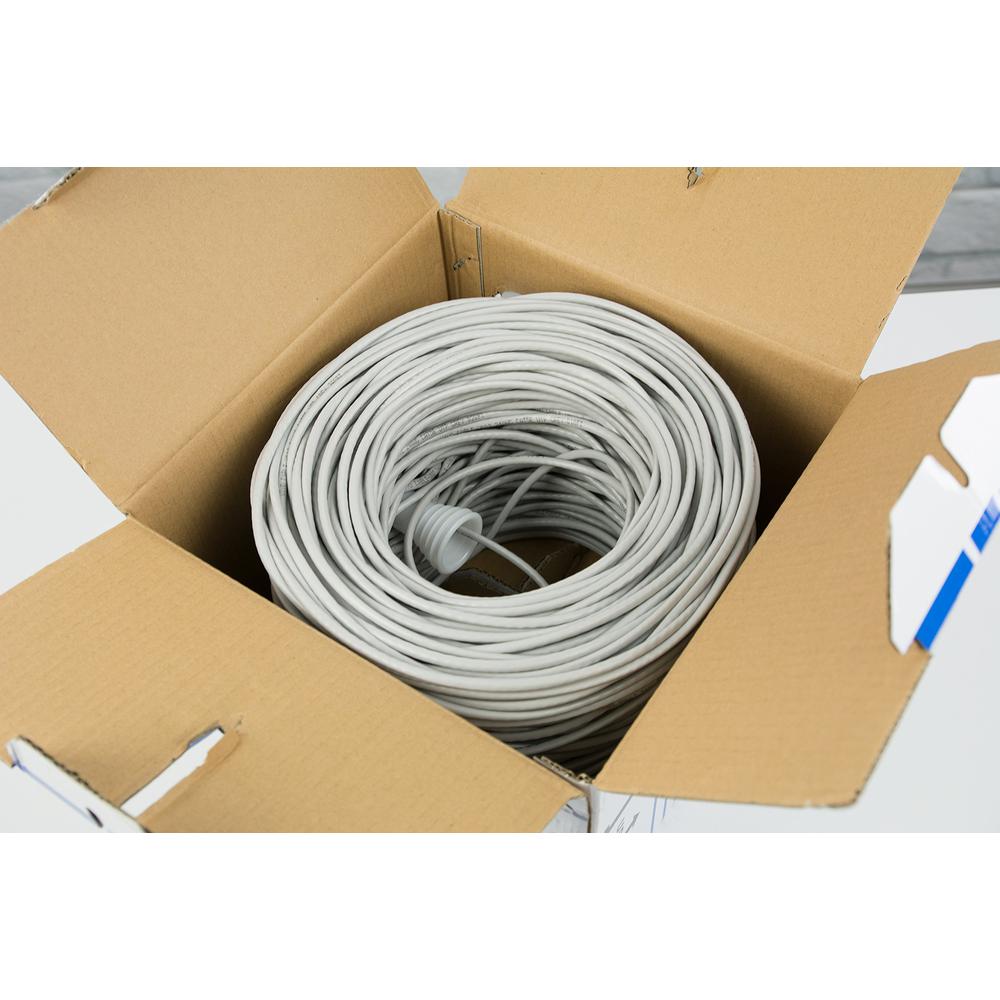 500 ft Bulk Cat5e Ethernet Cable CABLE-V002 Wire UTP Pull Box Grey, Modem. Picture 2
