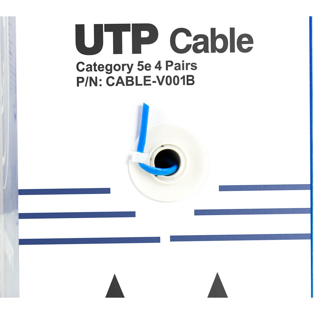 VIVO Blue 1,000ft Bulk Cat5e, CCA Ethernet Cable, 24 AWG, UTP Pull Box, Cat-5e Wire, Indoor, Network Installations CABLE-V001B. Picture 4