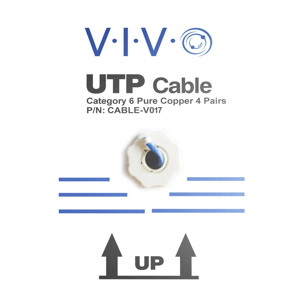 VIVO Blue 500ft Bulk Cat6, Full Copper Ethernet Cable, 23 AWG, UTP Pull Box, Cat-6 Wire, Indoor, Network Installations CABLE-V017. Picture 4