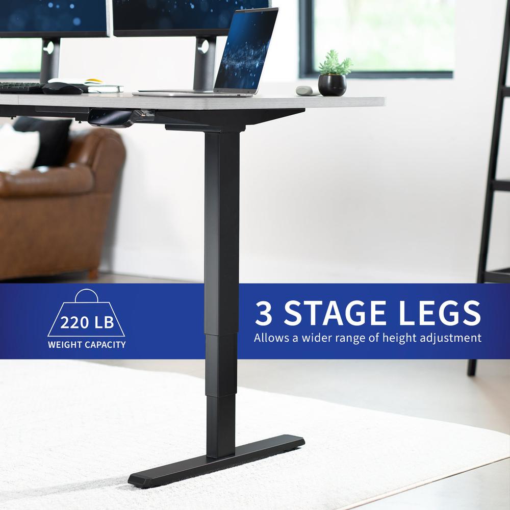Electric Dual Motor Stand Up Desk Frame for 43 to 85 inch Table Tops, Frame Only. Picture 6