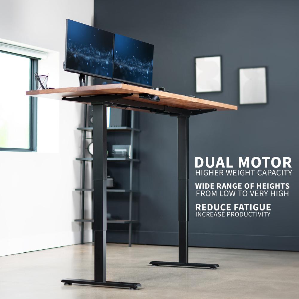 Electric Dual Motor Stand Up Desk Frame for 43 to 85 inch Table Tops, Frame Only. Picture 2