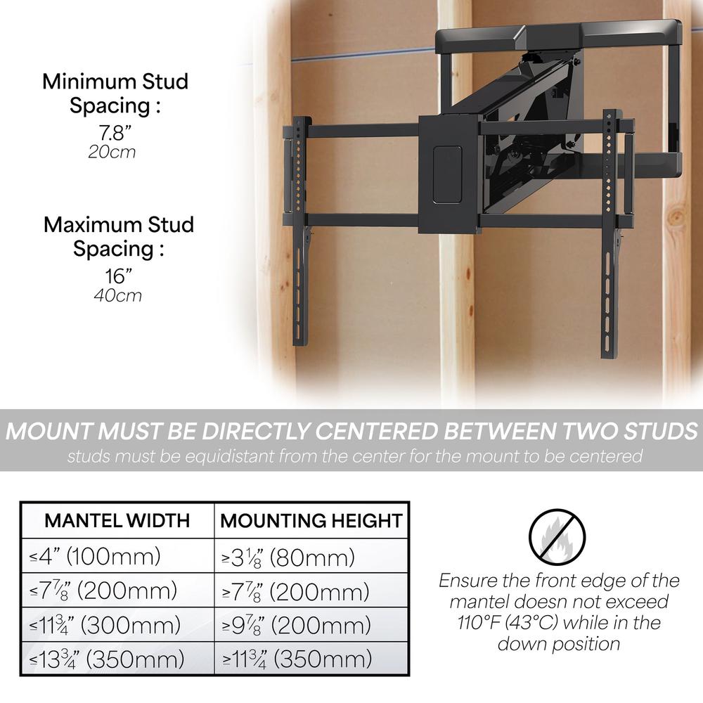 Large Electric TV Wall Mount for 37" to 90" TVs. Picture 4
