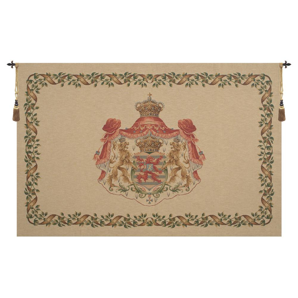 Lion Crest Beige Medium European Tapestry WW-11643-15531. The main picture.