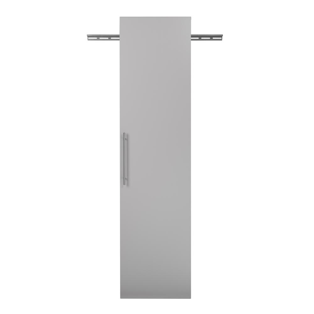 HangUps 18 inch Narrow Storage Cabinet, Light Gray. Picture 3