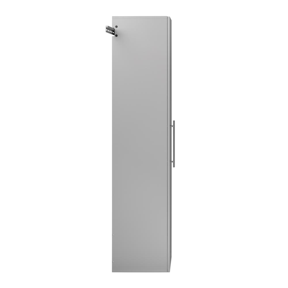 HangUps 15 inch Narrow Storage Cabinet, Light Gray. Picture 6