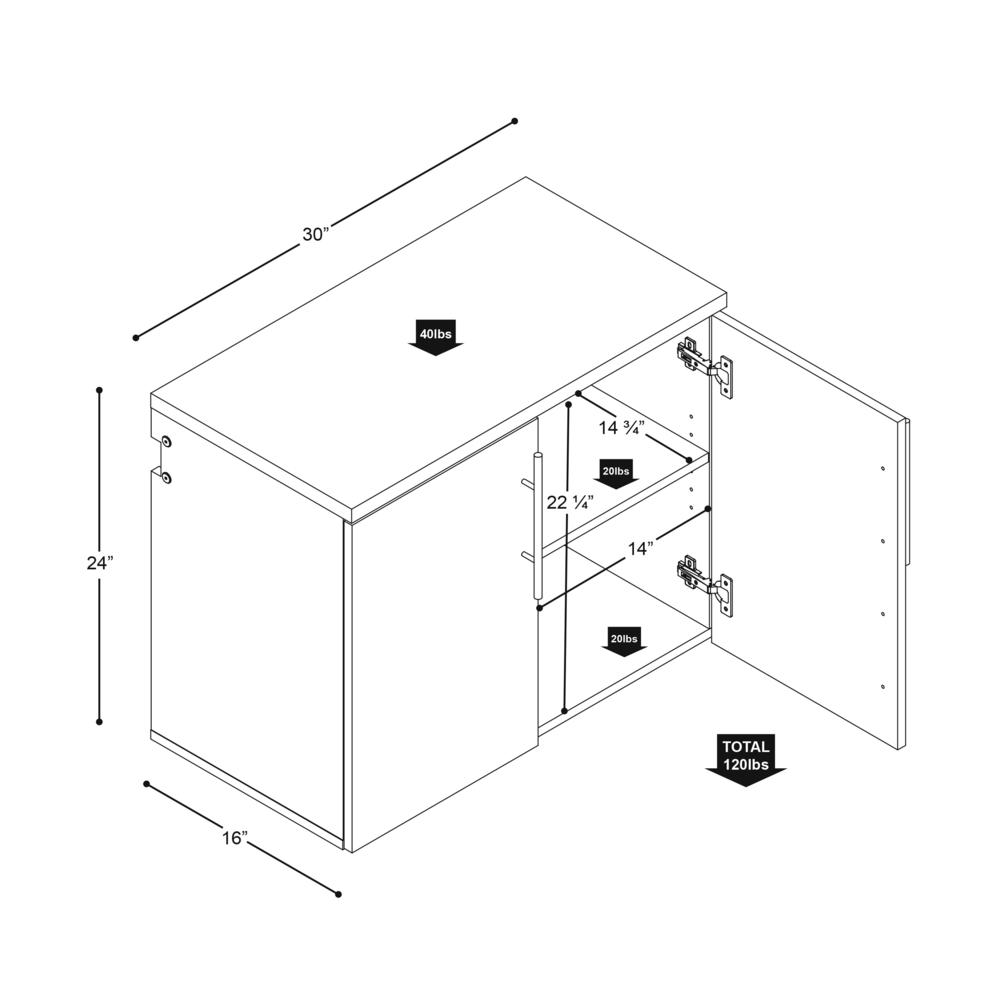 White HangUps Work Storage Cabinet Set T - 4pc. Picture 3